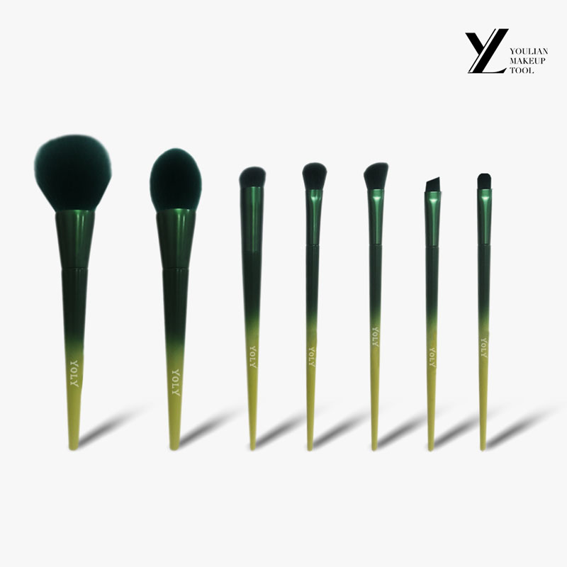 9 escovas de rosto de gradiente verde