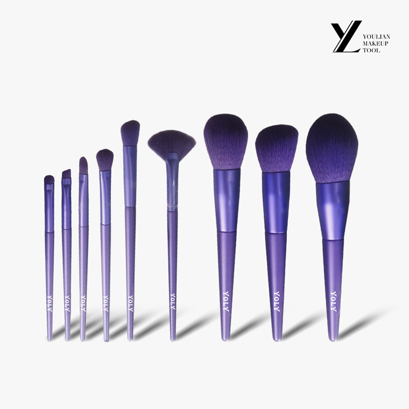 9 escovas de rosto roxo